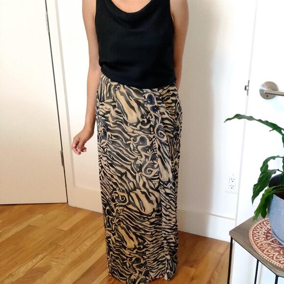 Vintage Georgiou Studio mid-length skirt, animal print (size 0-2) - Picture 12 of 13